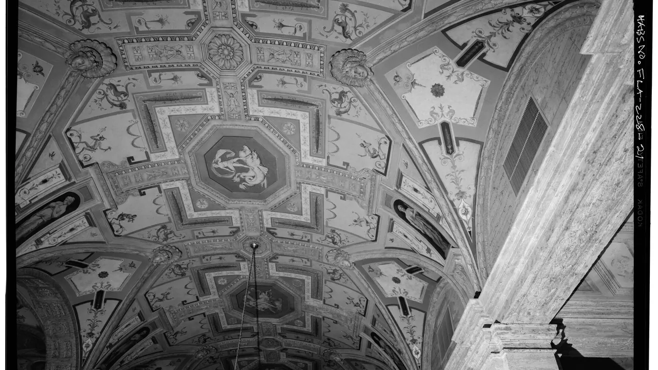 Ceiling of the main lobby at The Breakers, Palm Beach (historic survey photo)