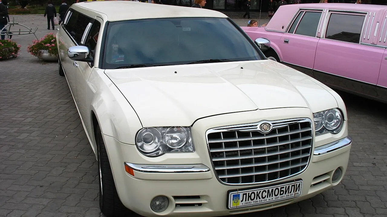 Black Chrysler 300C stretch limousine