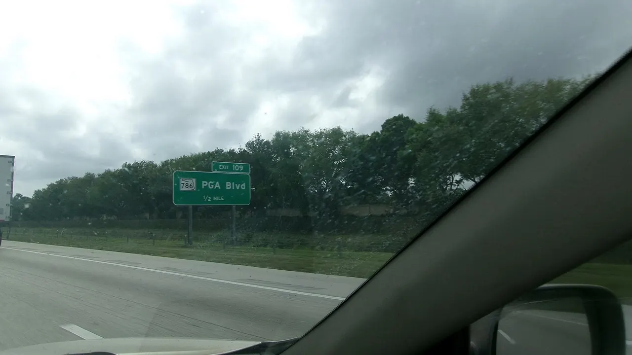 Florida's Turnpike sign for the PGA Boulevard exit