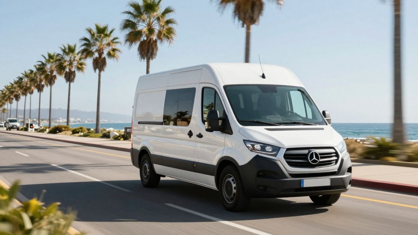 Shuttle van traveling from Fort Lauderdale to Port of Miami.